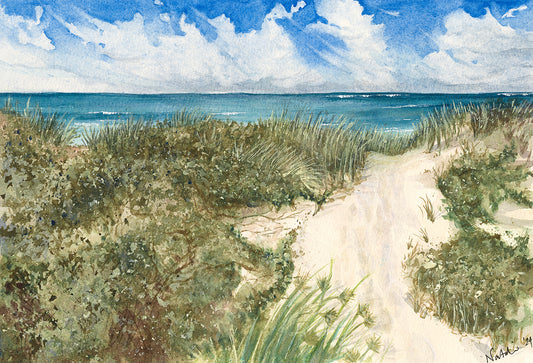 Digital image of the painting called 'Iluka Beach'