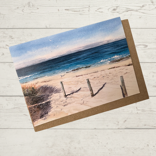 'Morning Descent, Burns Beach' greeting card