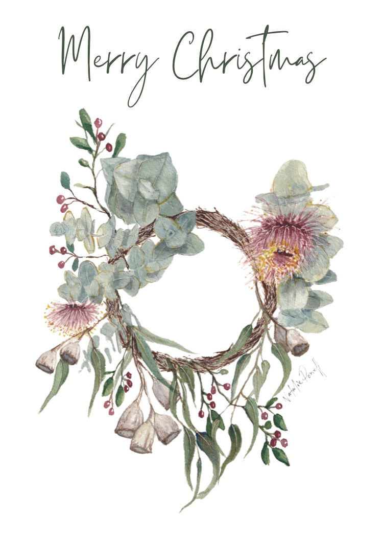 'Australian Christmas Garland' greeting card