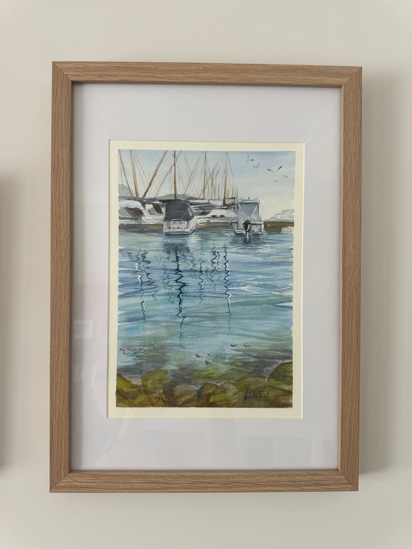 'Above and Below, Mindarie Marina', original watercolour.