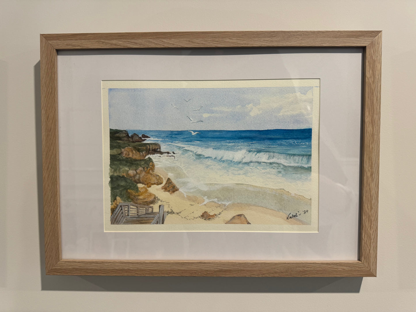 'Steps to Burns Beach' original watercolour