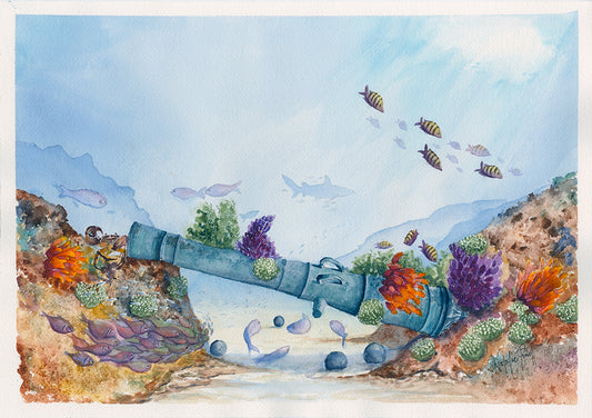 'The Guardian of the Deep' Greeting card