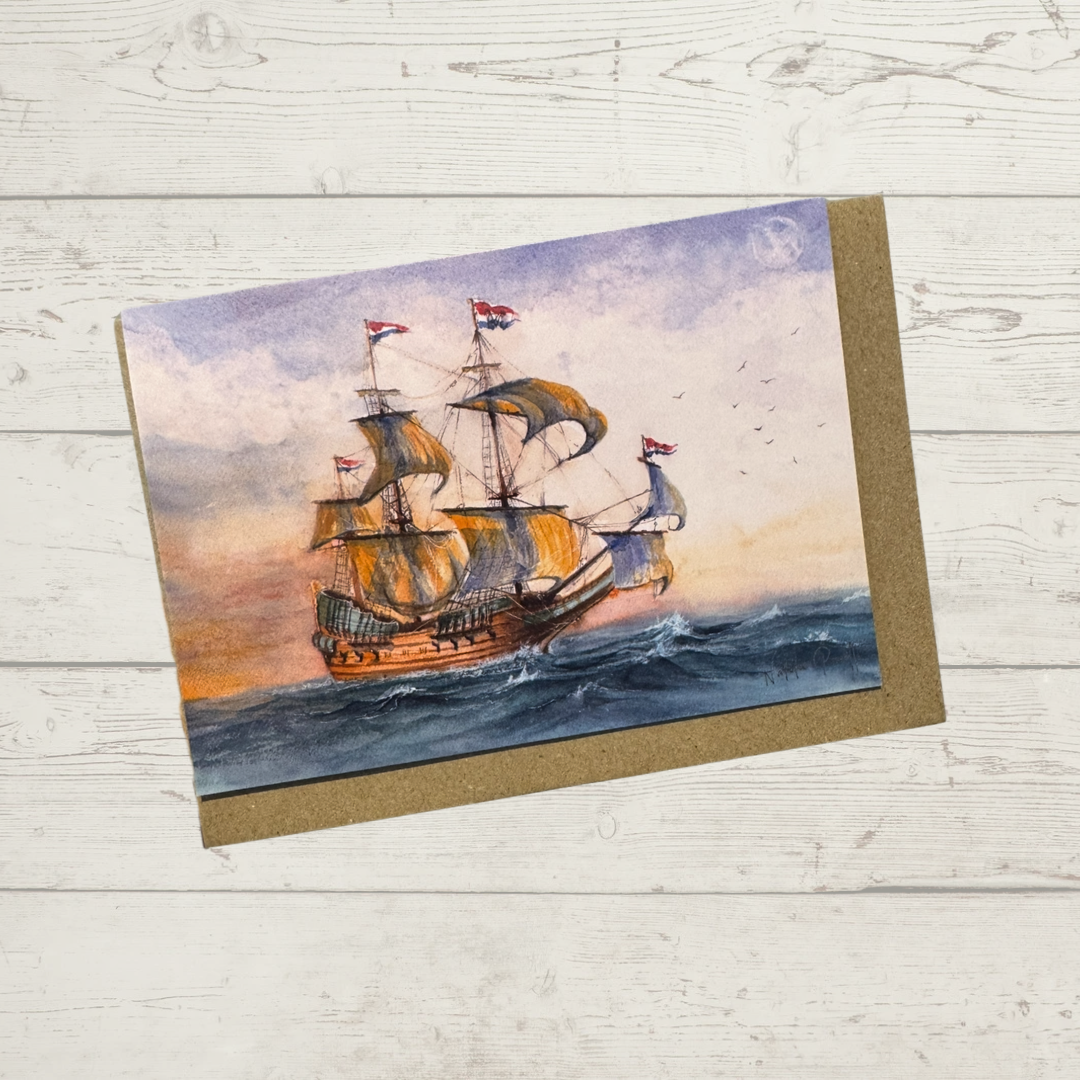 'Batavia's Moonlight Misadventure' Greeting Card