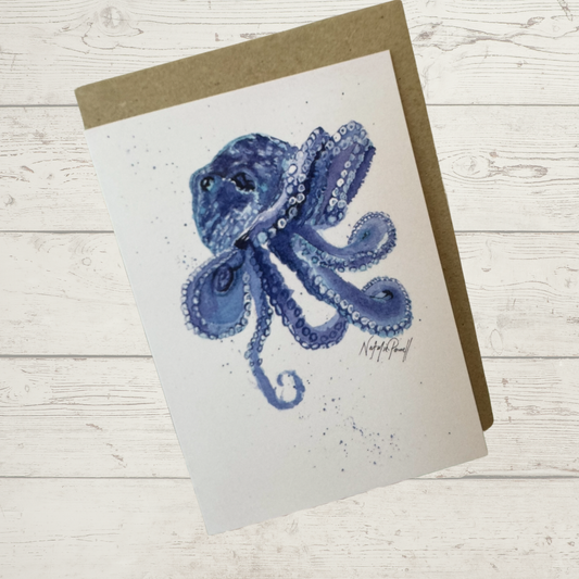 'Ominous Blue' greeting card
