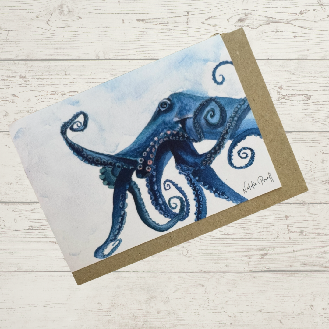 'Beautiful Blue' greeting card