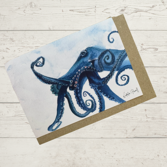 'Beautiful Blue' greeting card